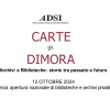 "Carte in dimora" Archivi e Biblioteche: storie tra passato e futuro